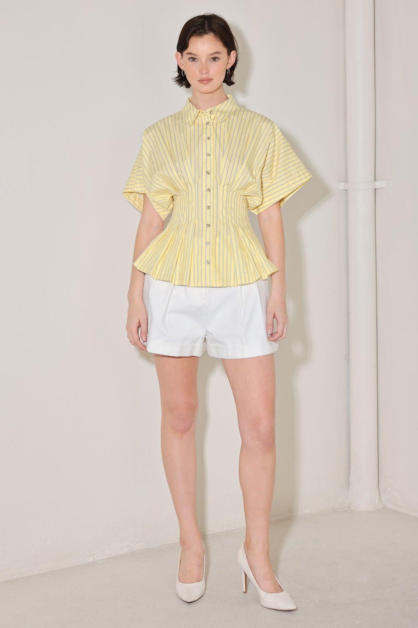 BUTTER MODE ACTIVATED WOVEN TOP Flying Tomato