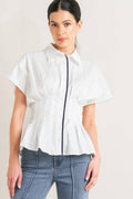QUIET FORCE WOVEN TOP Flying Tomato