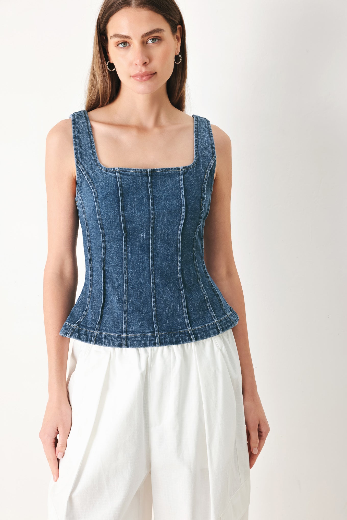 HONEYLINE DENIM TOP Flying Tomato