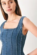 HONEYLINE DENIM TOP Flying Tomato