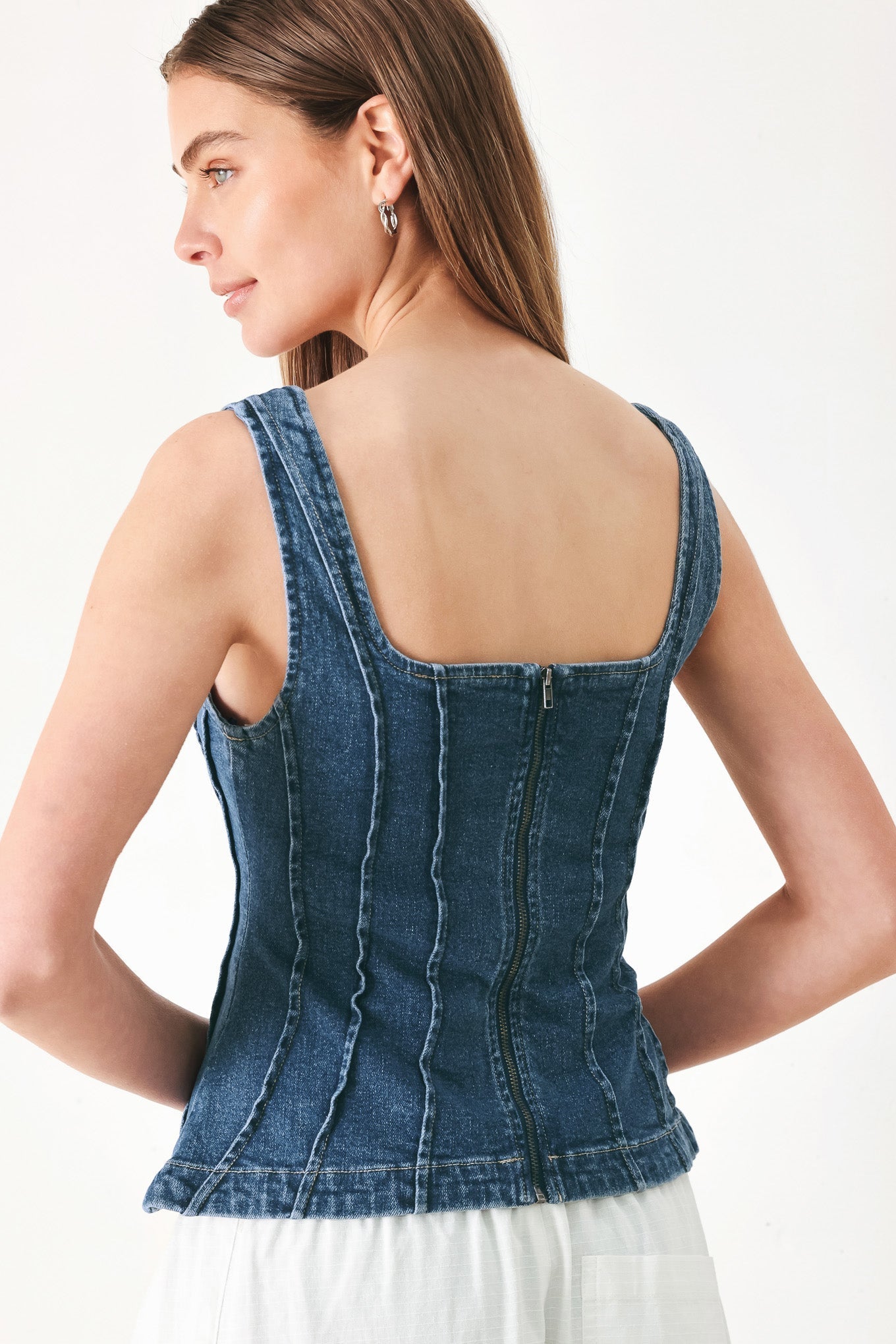 HONEYLINE DENIM TOP Flying Tomato