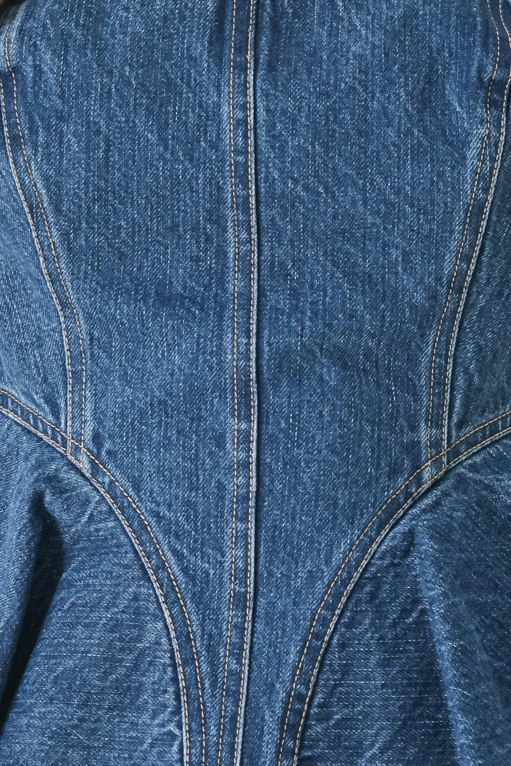 BLUE BLOSSOM BUSTIER DENIM TOP Flying Tomato