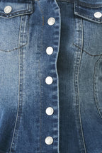LOVELY COLLAR DENIM TOP Flying Tomato