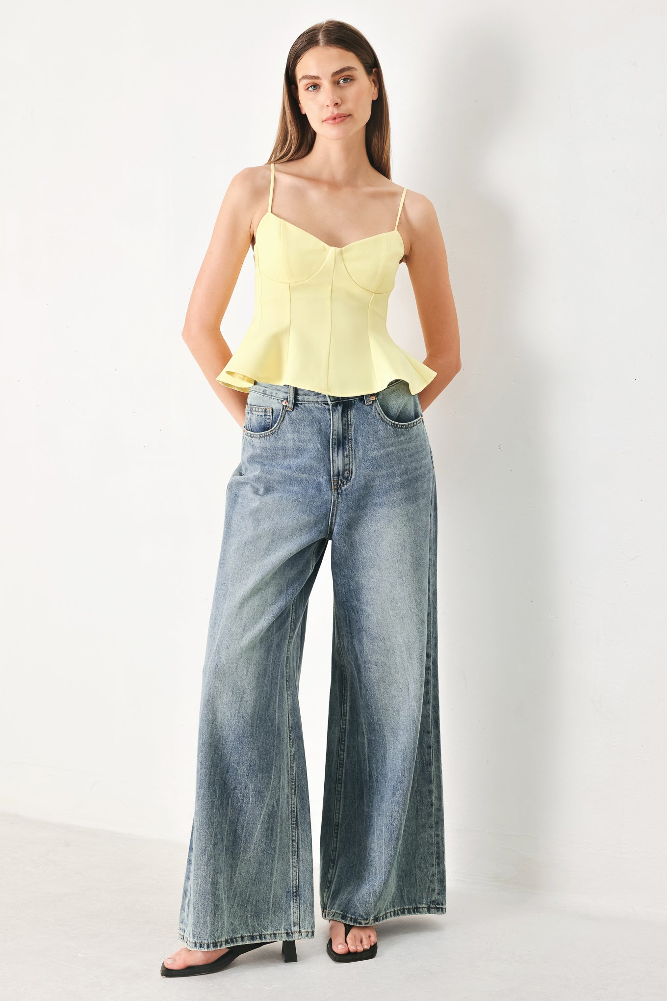 SWEET SUNSHINE WOVEN CAMI TOP Flying Tomato