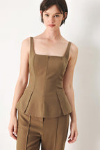 RICH SILHOUETTE WOVEN TOP Flying Tomato