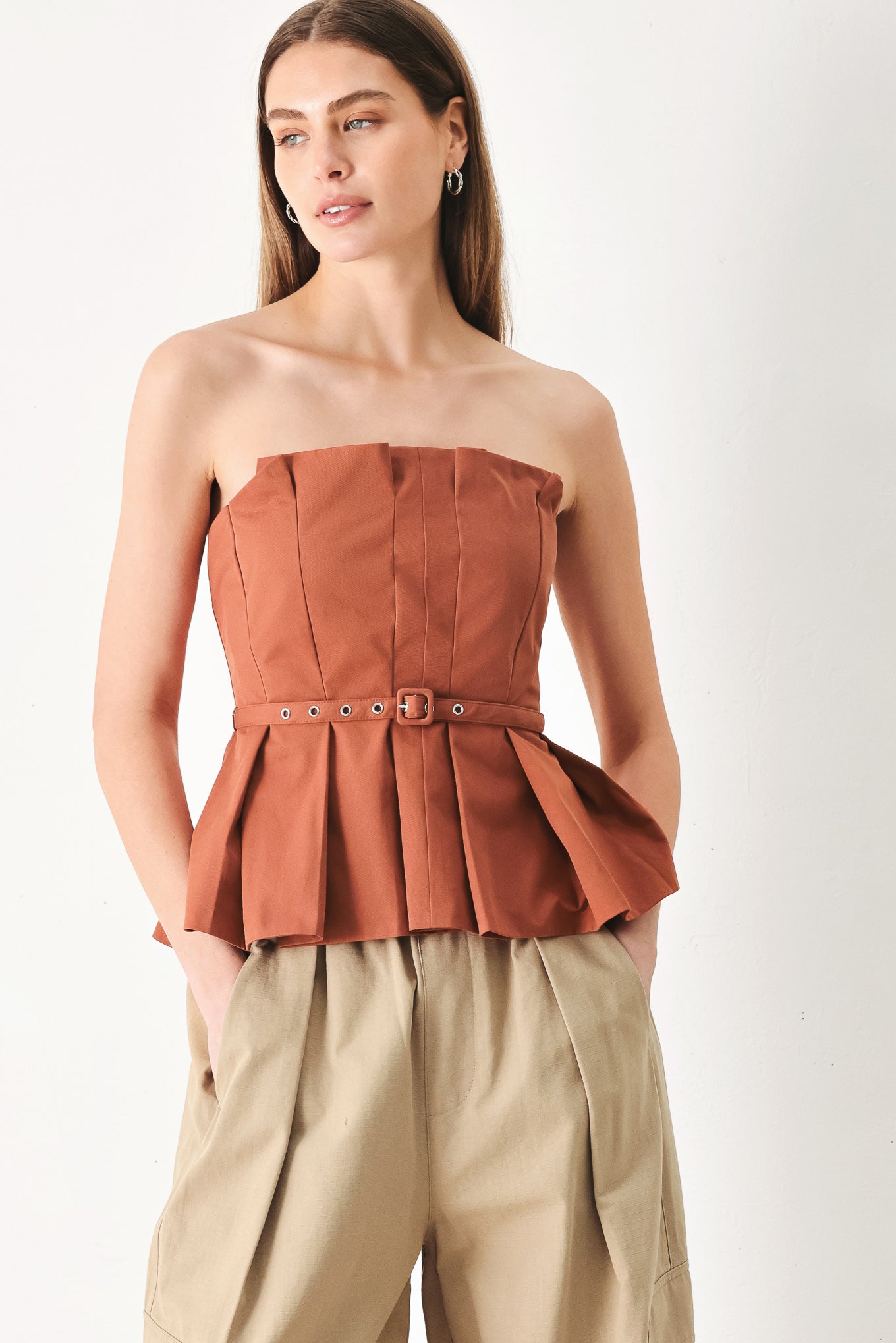 PURE FRAME WOVEN TUBE TOP Flying Tomato