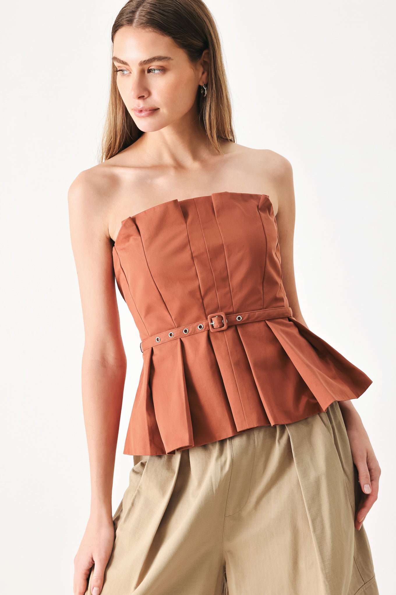 PURE FRAME WOVEN TUBE TOP Flying Tomato