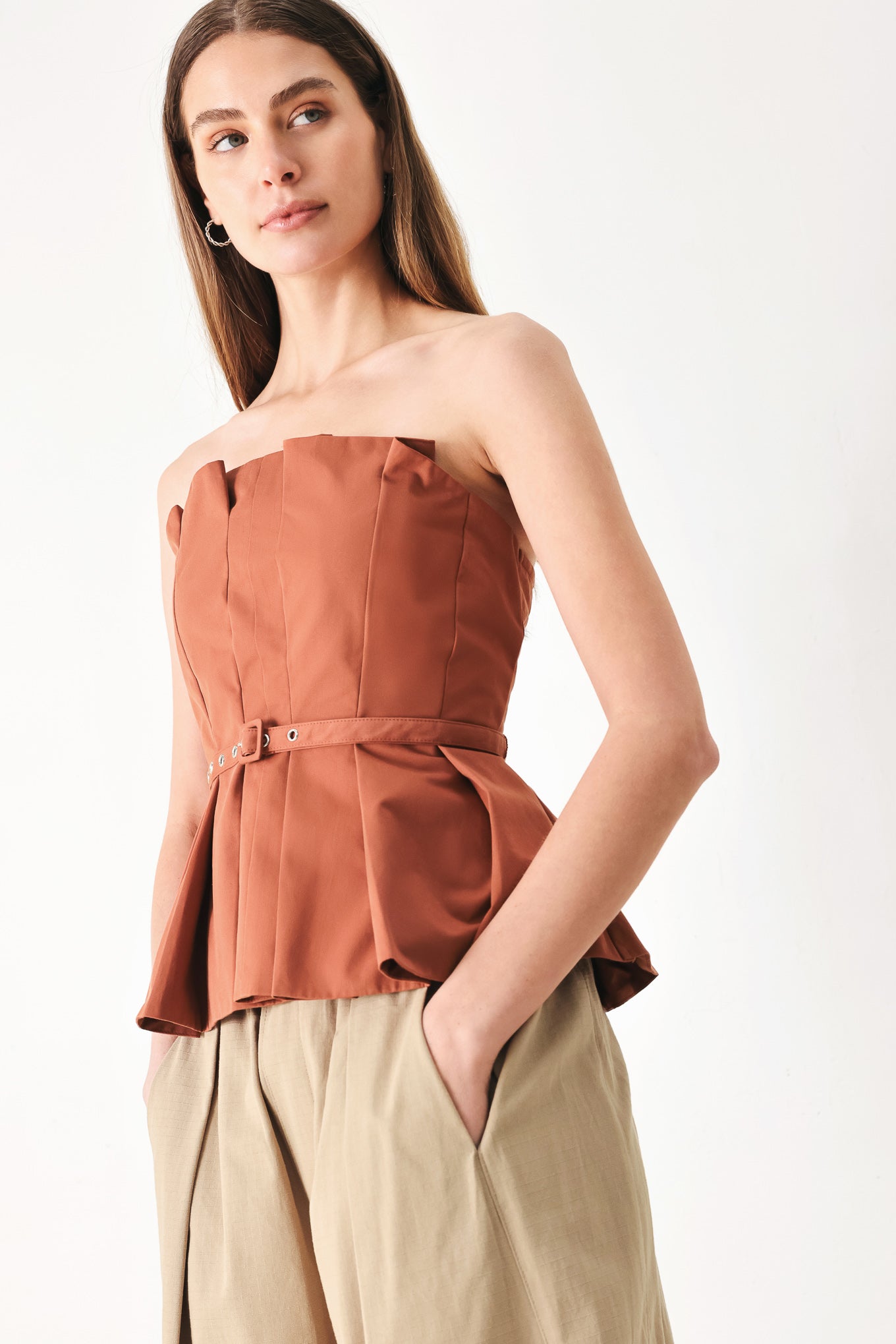 PURE FRAME WOVEN TUBE TOP Flying Tomato