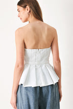 PURE FRAME WOVEN TUBE TOP Flying Tomato