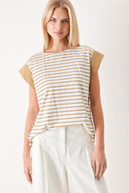 SUNSET MOOD STRIP KNIT TOP Flying Tomato