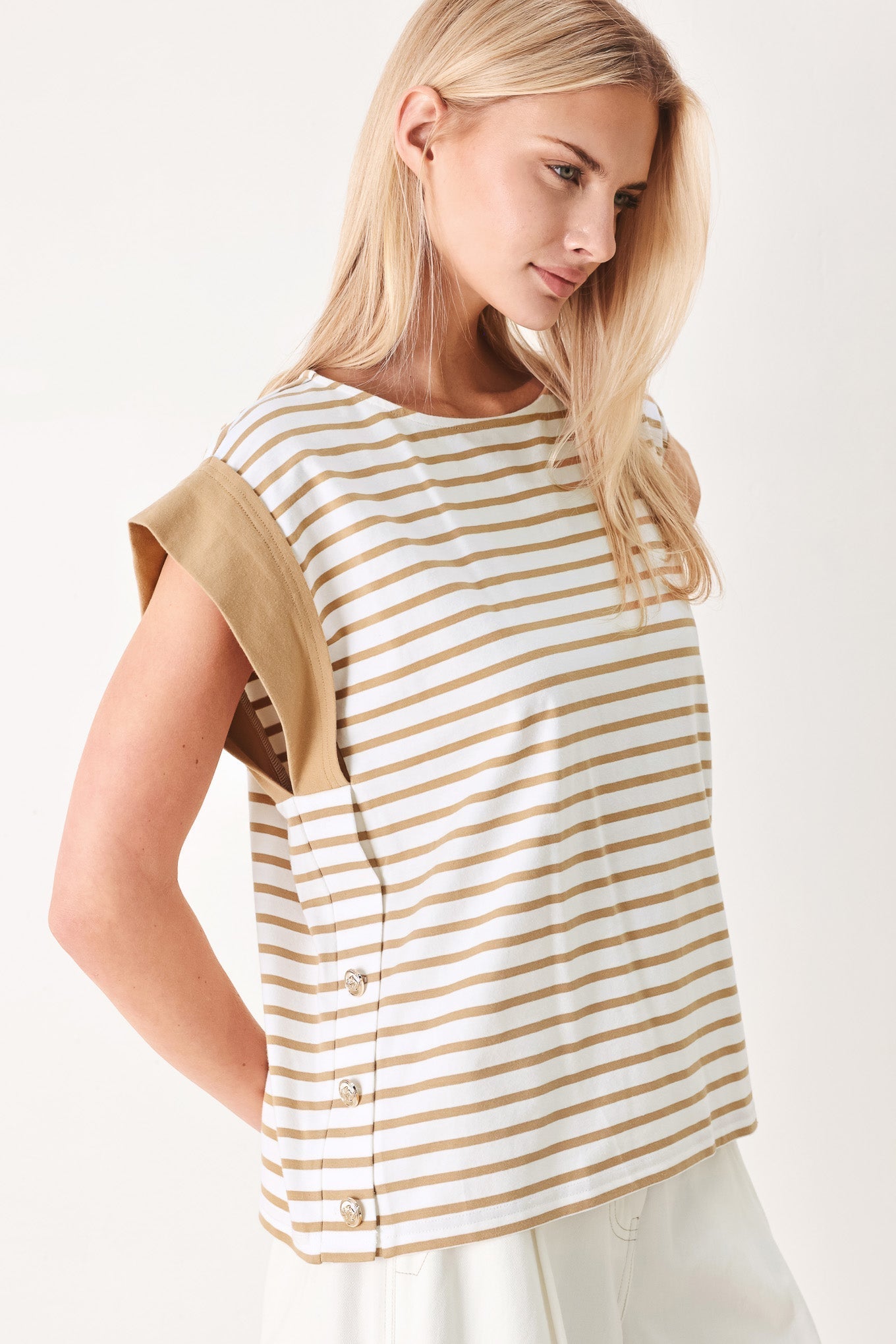 SUNSET MOOD STRIP KNIT TOP Flying Tomato