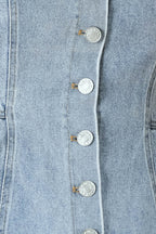 BLOSSOM BLUE DENIM TOP Flying Tomato