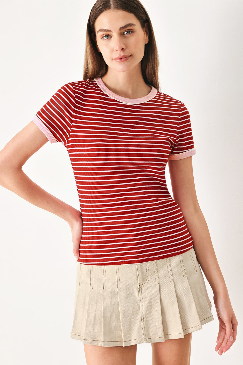 SWEET DAYDREAM STRIP KNIT TOP Flying Tomato