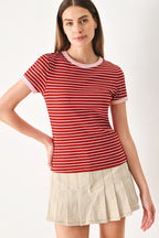 SWEET DAYDREAM STRIP KNIT TOP Flying Tomato