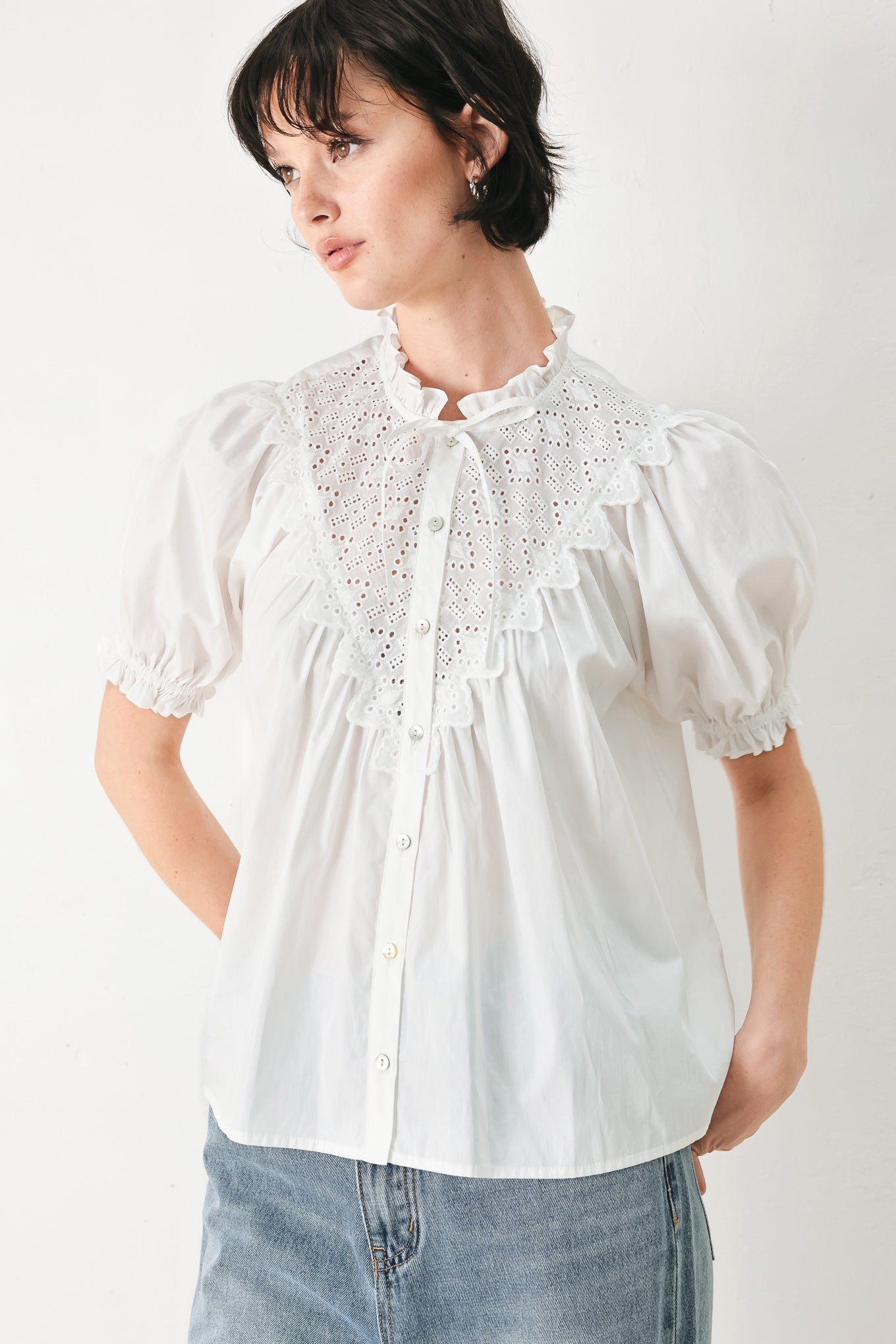 [PREORDER] SWEET NOTE MOMENT WOVEN TOP Flying Tomato