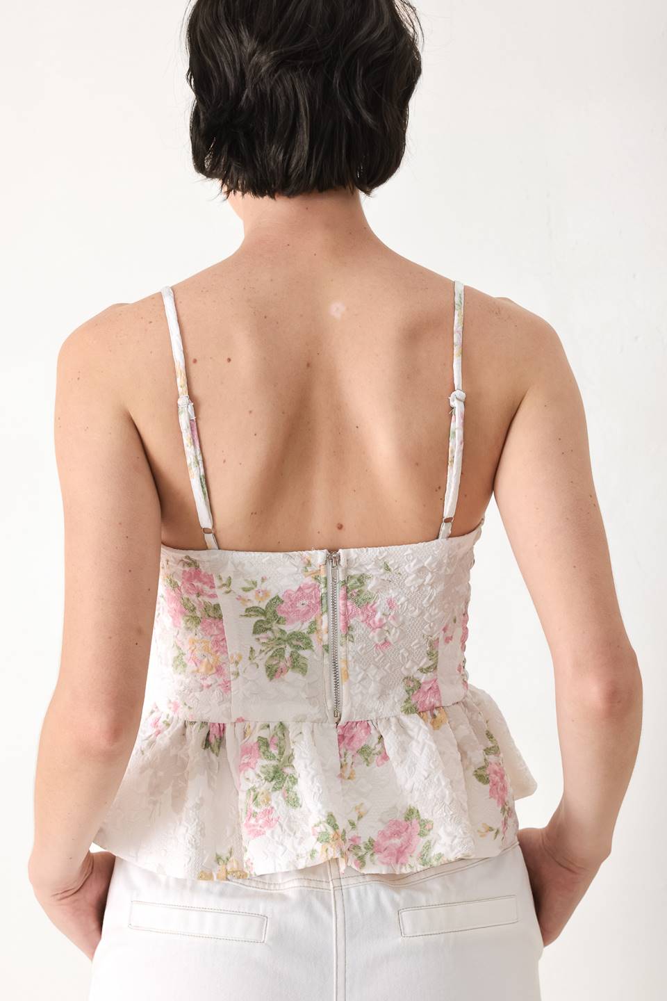 GARDEN STAY WOVEN BUSTIER TOP Flying Tomato