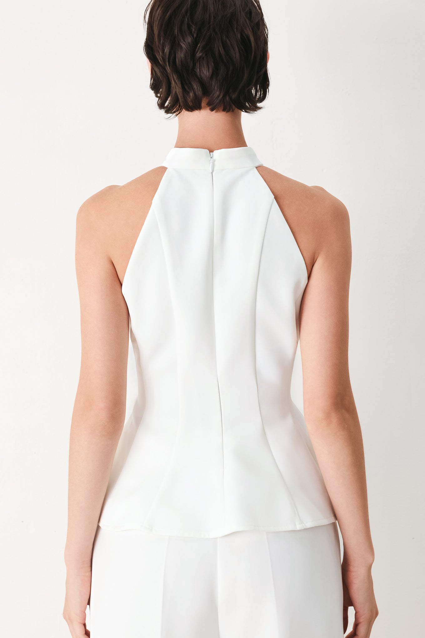 CELESTE HALTER WOVEN TOP