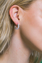 PAVE HOOPS EARRINGS Flying Tomato