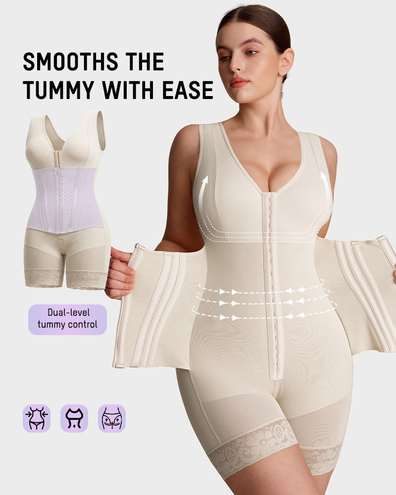 Fajas Colombianas Double Tummy Control Full Body Shapewear SheCurve