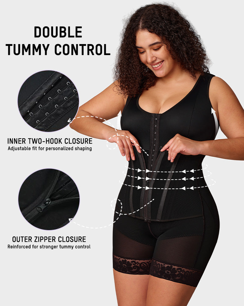 Fajas Colombianas Double Tummy Control Full Body Shapewear SheCurve