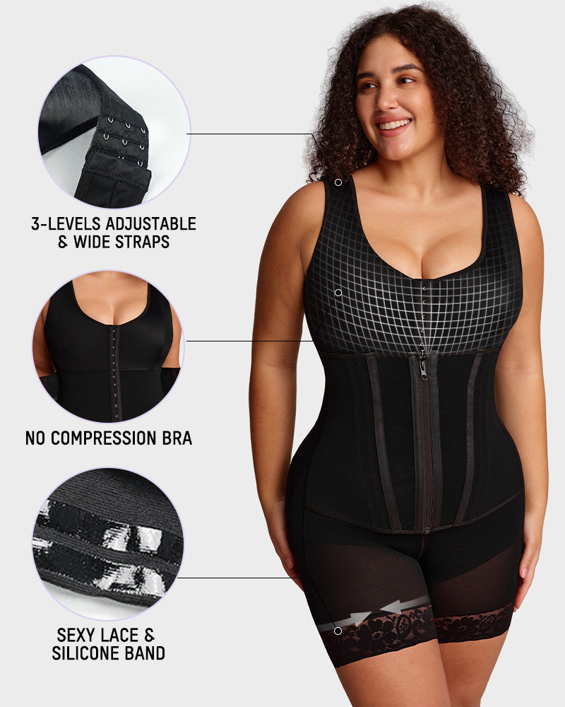 Fajas Colombianas Double Tummy Control Full Body Shapewear SheCurve