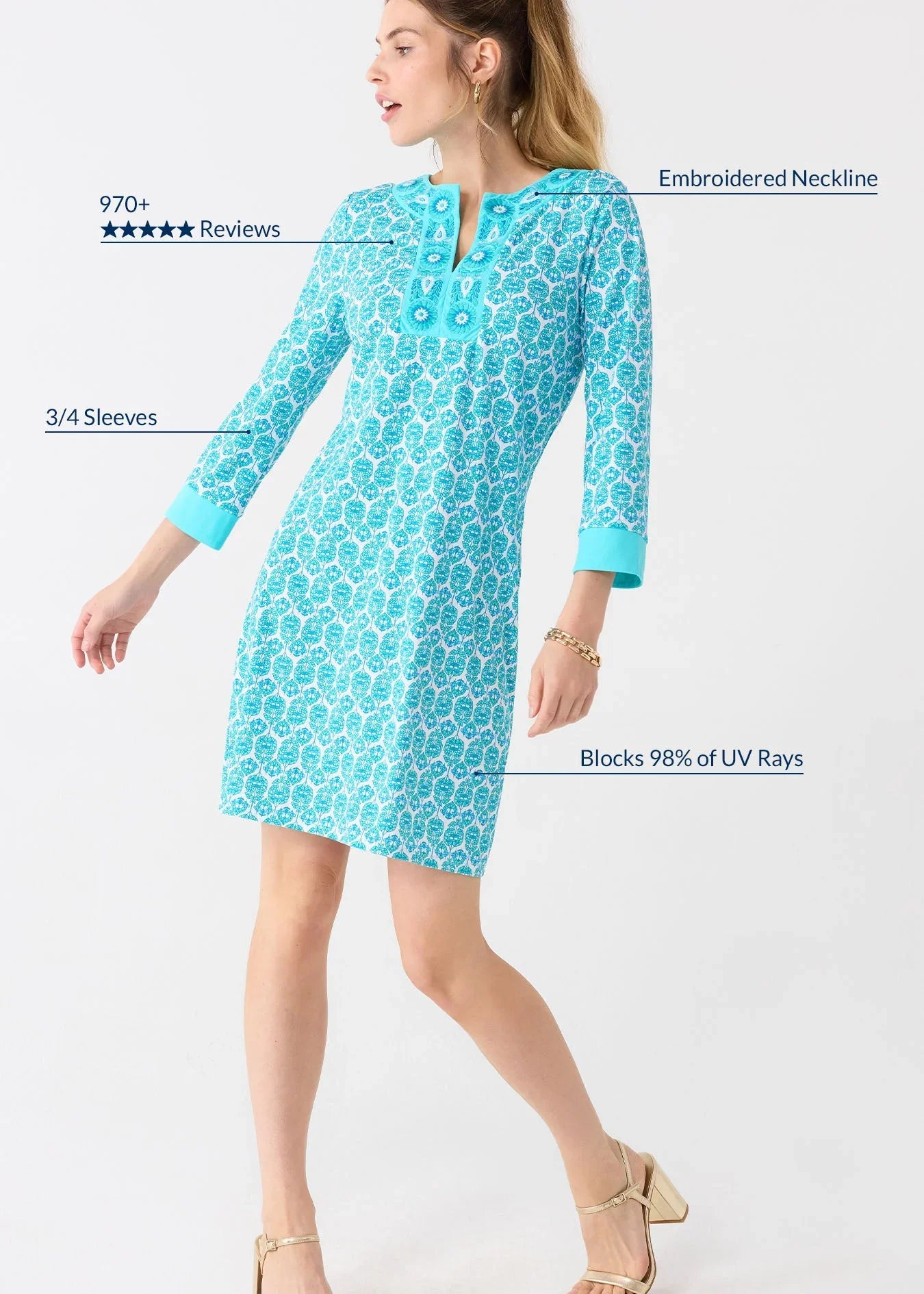 Rosebay Embroidered Tunic Dress