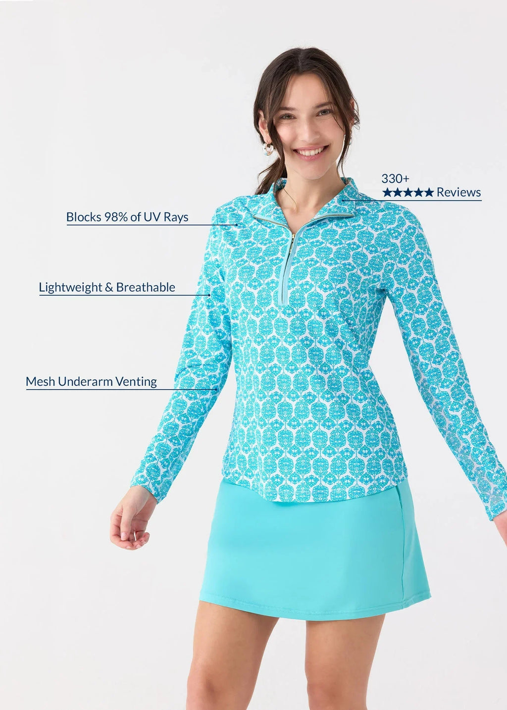 Rosebay Beach 1/4 Zip Sport Top