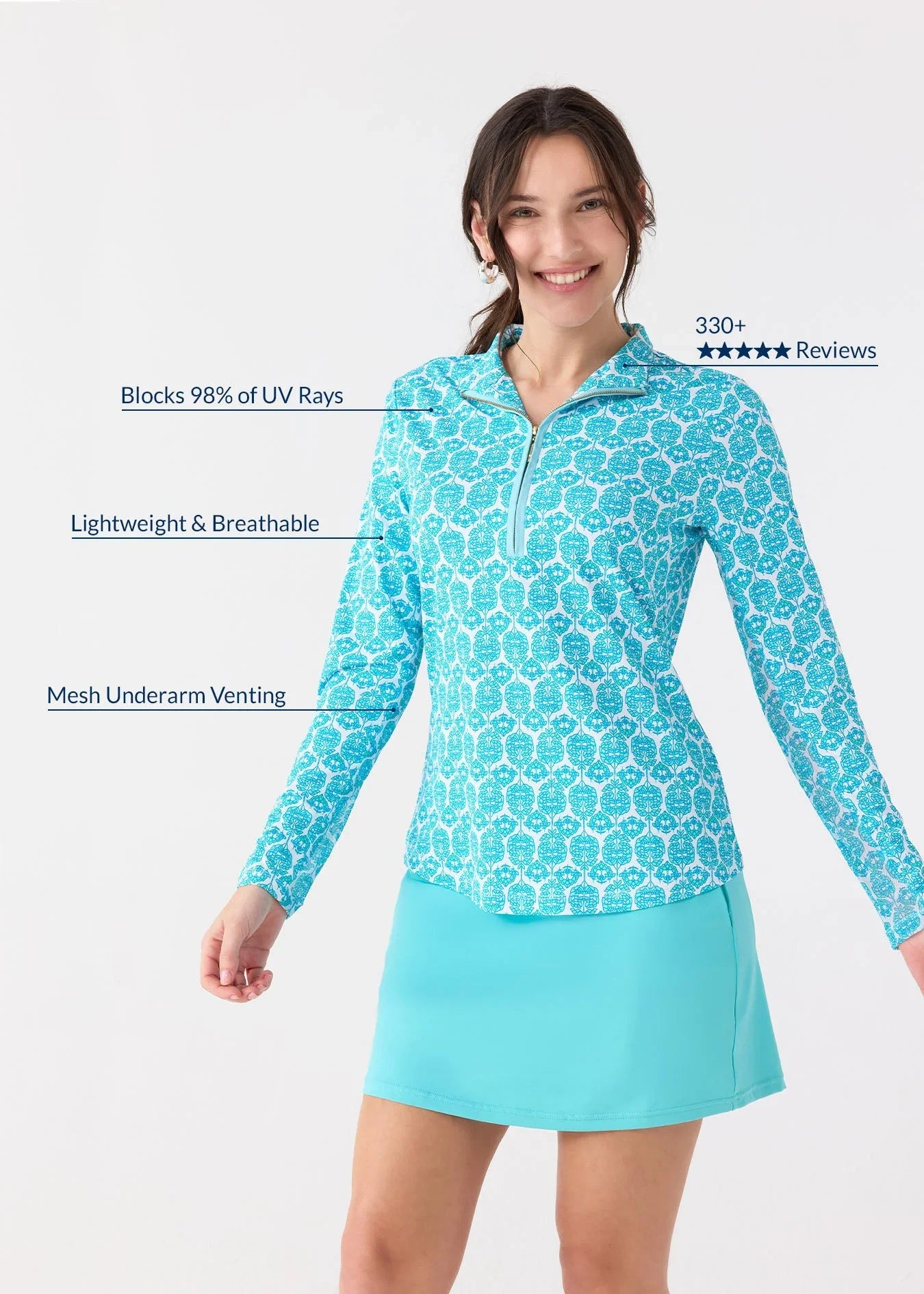 Rosebay Beach 1/4 Zip Sport Top