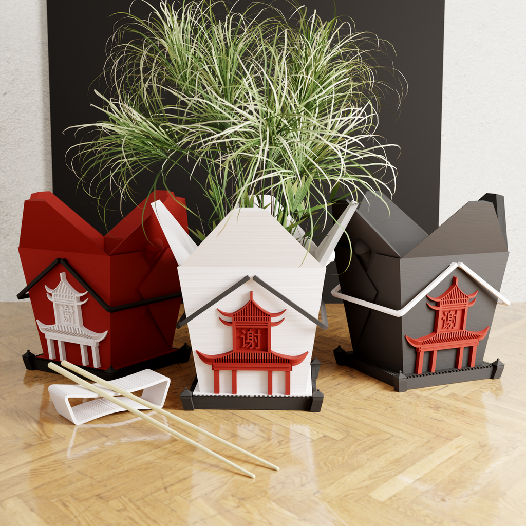 Chinese Takeout Planter Modernized Pottery