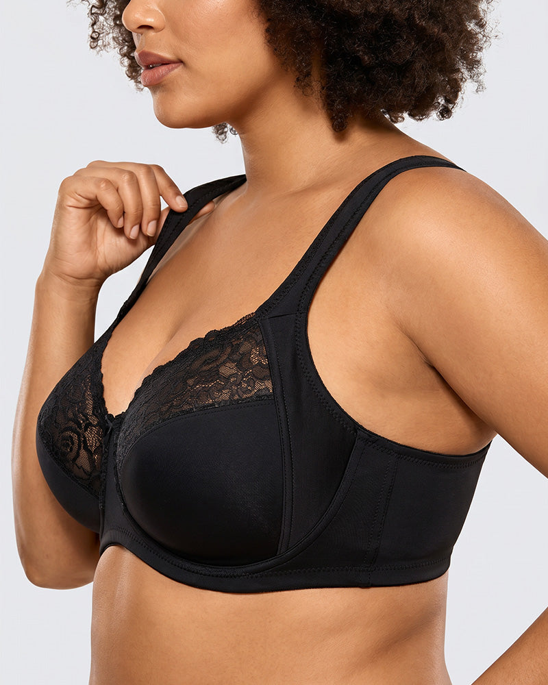 Front-Closure Underwire Print Bra