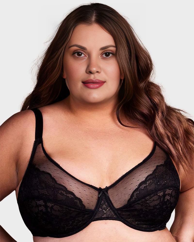Full Coverage Lace Minimizer Bra - Petal SheCurve