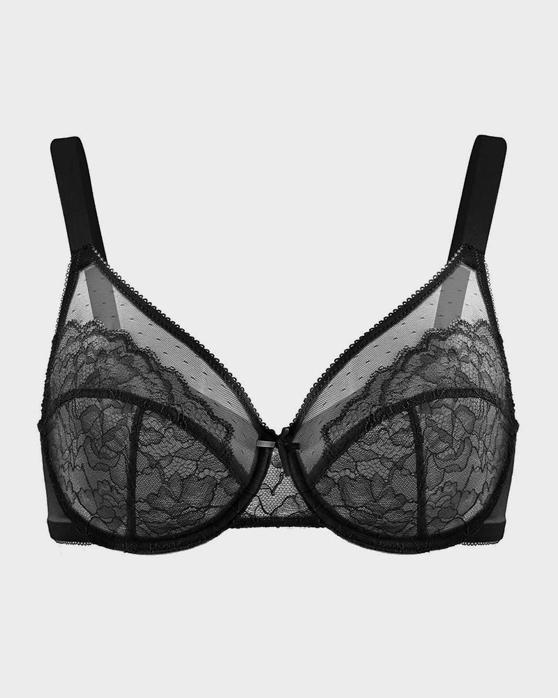 Full Coverage Lace Minimizer Bra - Petal SheCurve