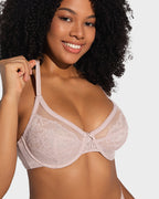 Full Coverage Lace Minimizer Bra - Petal SheCurve