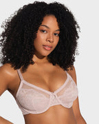 Full Coverage Lace Minimizer Bra - Petal SheCurve