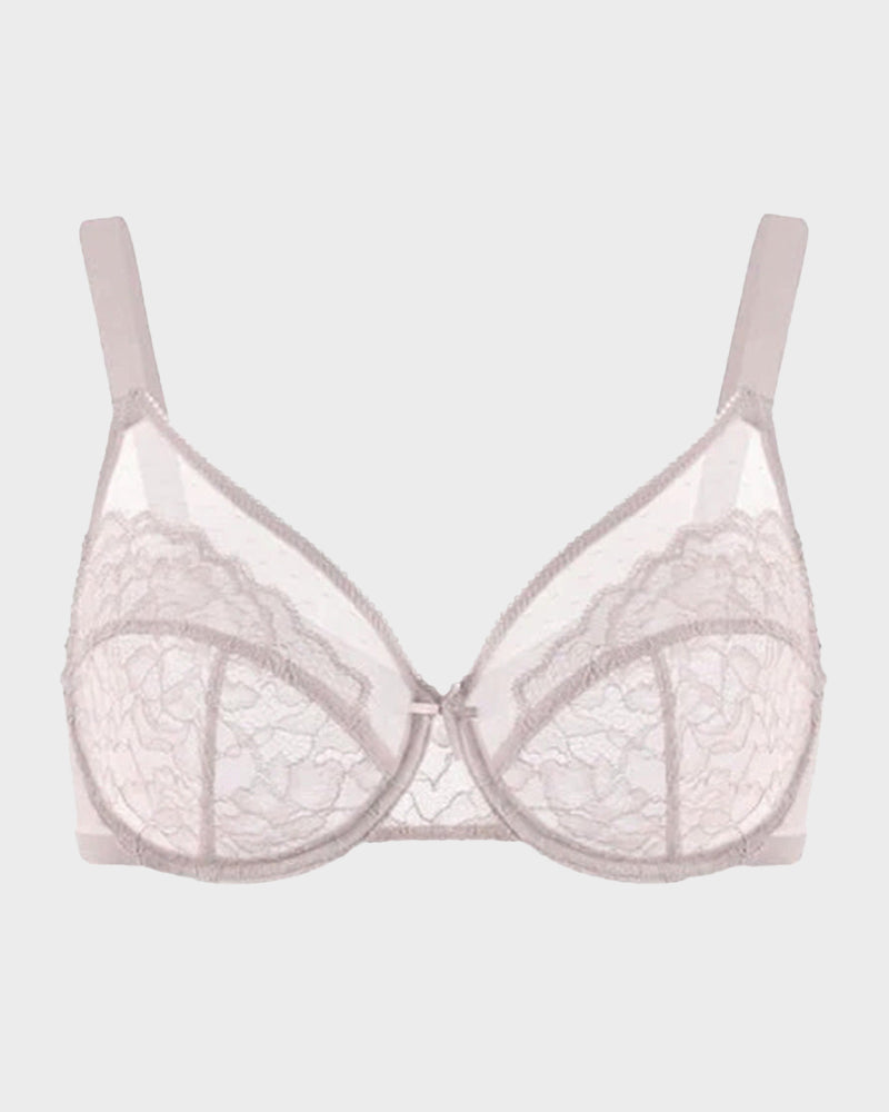 Full Coverage Lace Minimizer Bra - Petal SheCurve