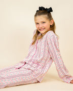 Ghost Stripe with Silver Lurex Pajama Set- FINAL SALE Smockingbird
