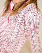 Ghost Stripe with Silver Lurex Pajama Set- FINAL SALE Smockingbird