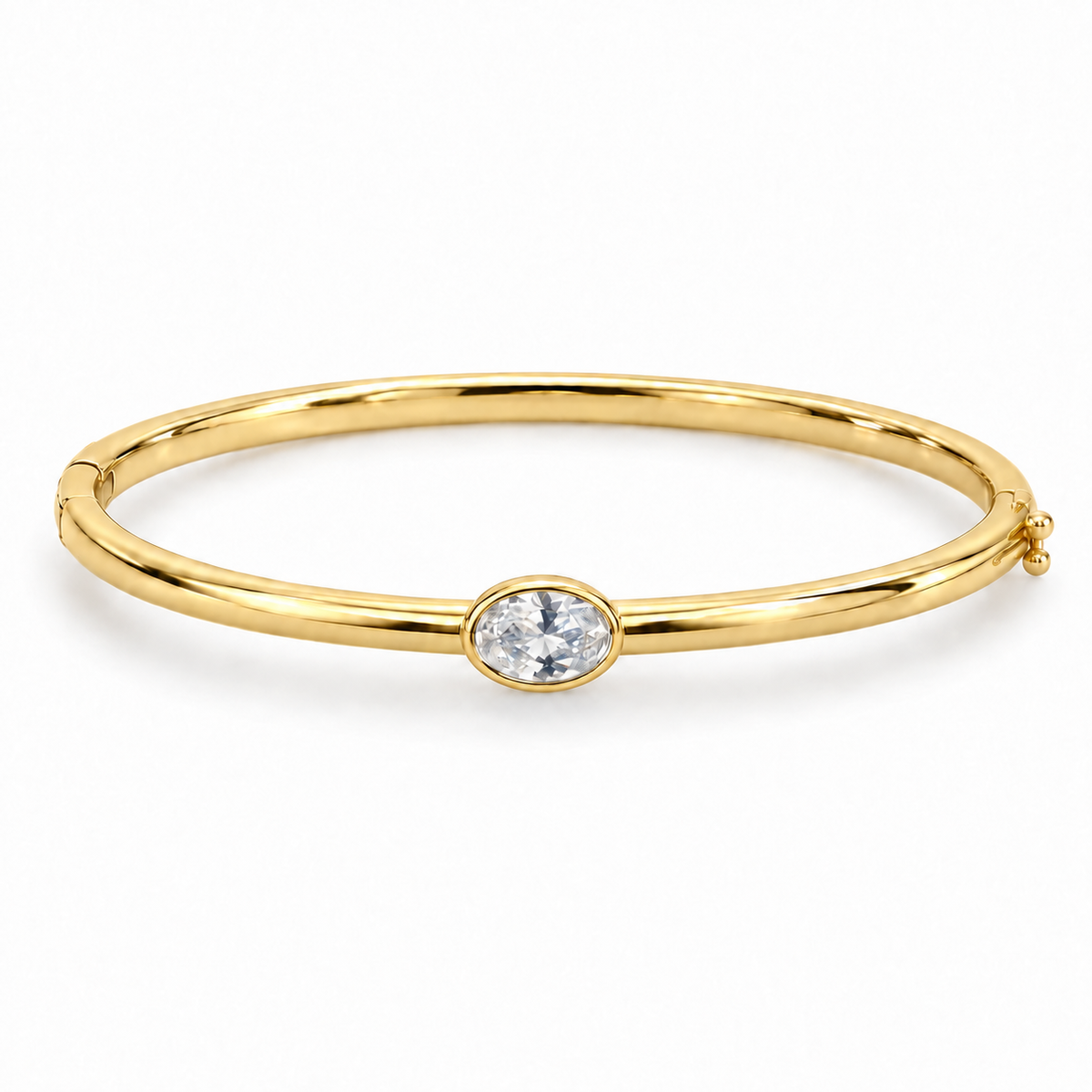 Drew Oval Cut Bezel Bangle