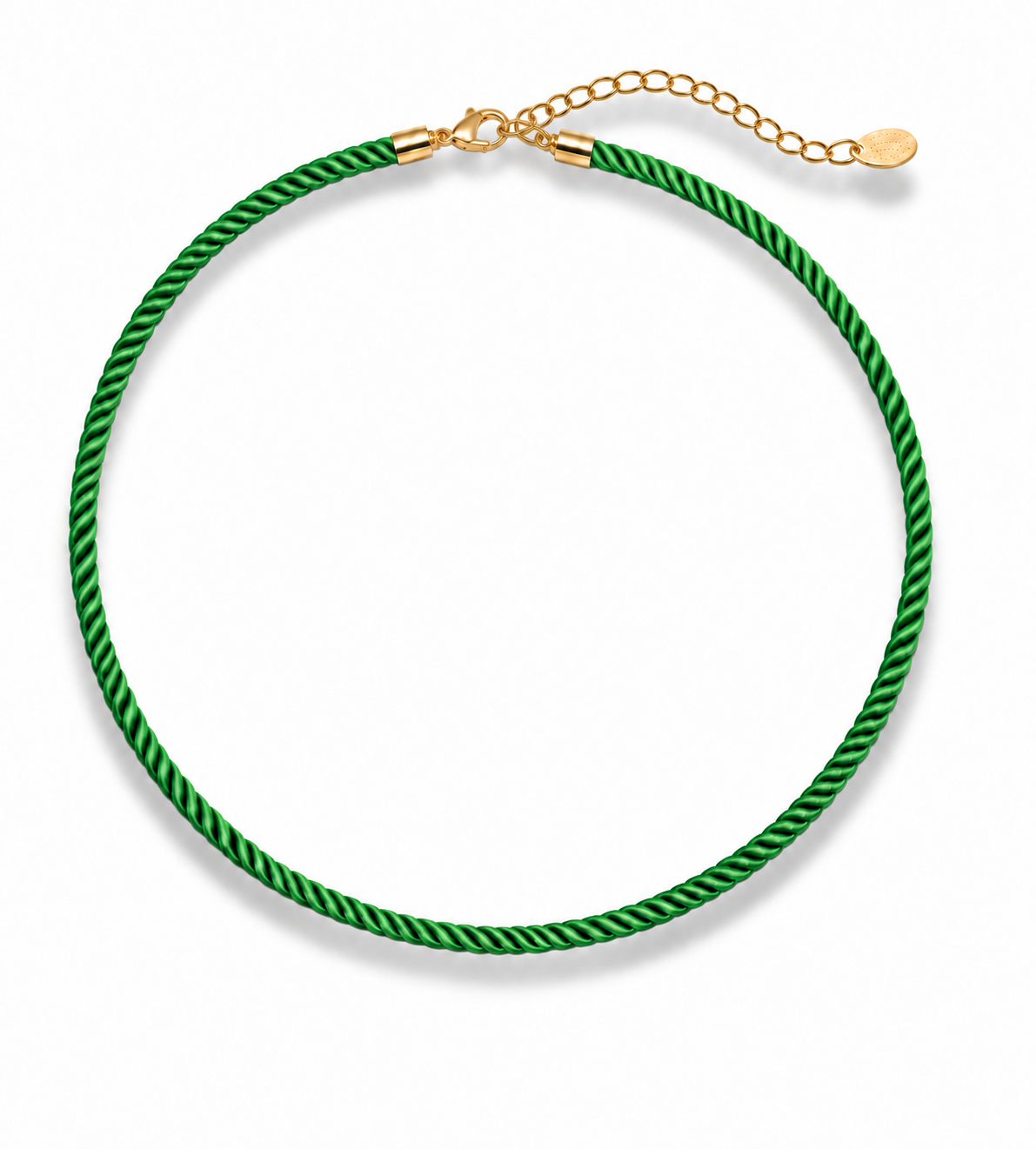 Green Rope Cord Necklace
