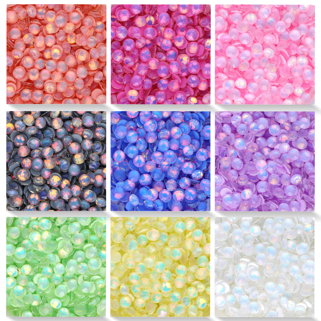 SS6-SS30 Mocha Opal Coral Reef Flatback Glass Non-Hotfix Rhinestones