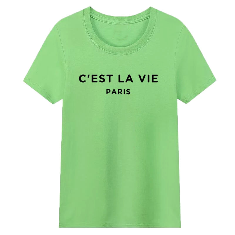Cest La Vie Paris French T Shirt LUXLIFE BRANDS