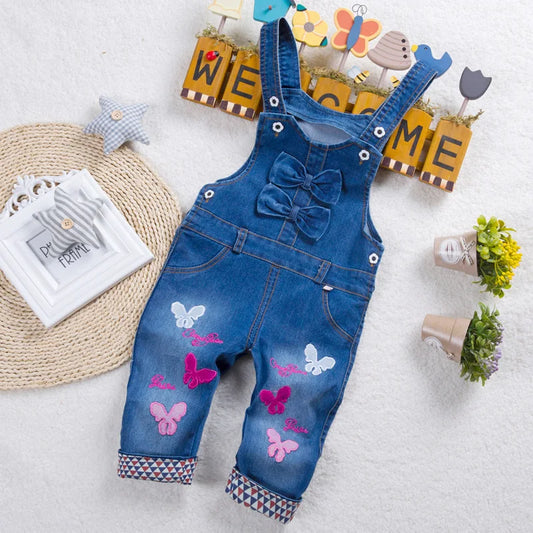 IENENS Kids Baby Girls Clothes Clothing Trousers Jumpsuit Playsuit Toddler Infant Girl Long Pants Denim Jeans Overalls Dungarees LUXLIFE BRANDS