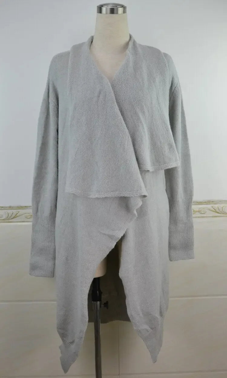 TEELYNN 2022 Boho Long Knit Wear Sweaters Cardigan Women Knitwear Turn-Down Collar Winter Coats Female Holiday Oversized Coat