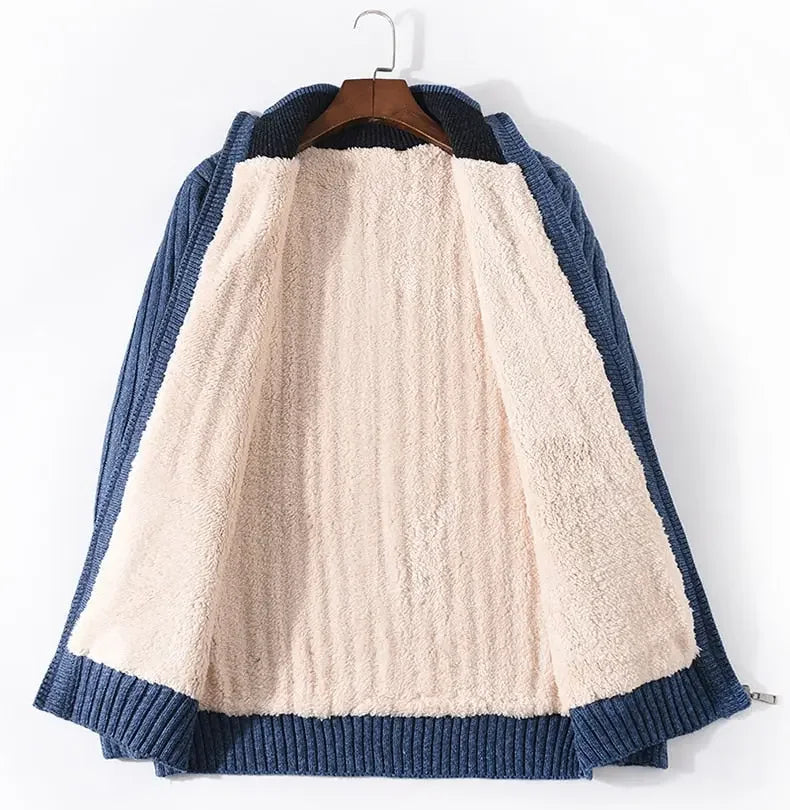 Luxman Plus Size M-6XL 7XL Winter Cashmere Cardigan - LUXLIFE BRANDS