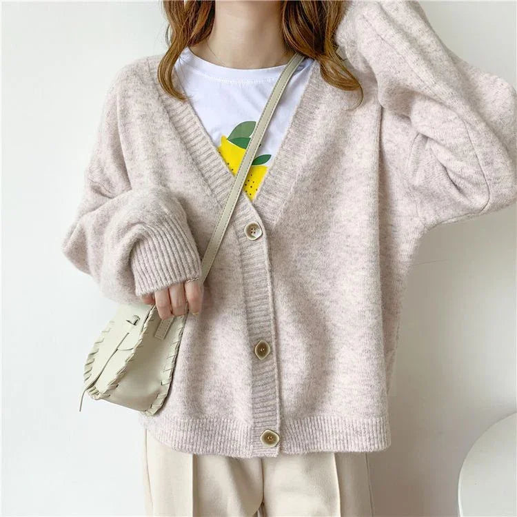 H.SA Women Sweater Cardigans Spring Solid Cashmere Sweater Coat Chic Korean style Casual Cardigans Roupa Jacket sueters mujer LUXLIFE BRANDS