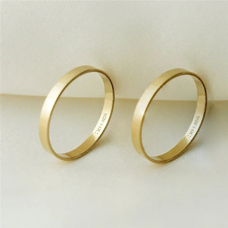 LOVE 14K Gold 2.25mm Flat Ring