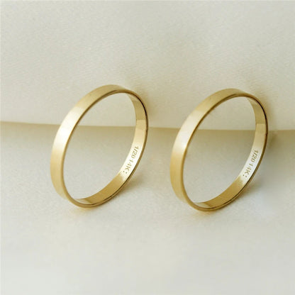 14K Gold Filled 2.25mm Flat Ring Boho Gold Jewelry Minimalist Knuckle Ring Anillos Mujer Gold Accessories Rings for Women