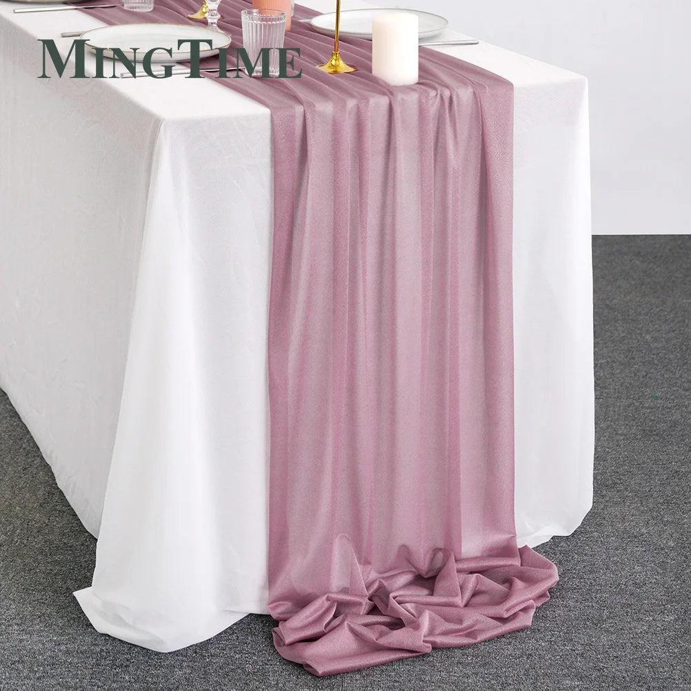 Sheer Chiffon Luxury Table Runner