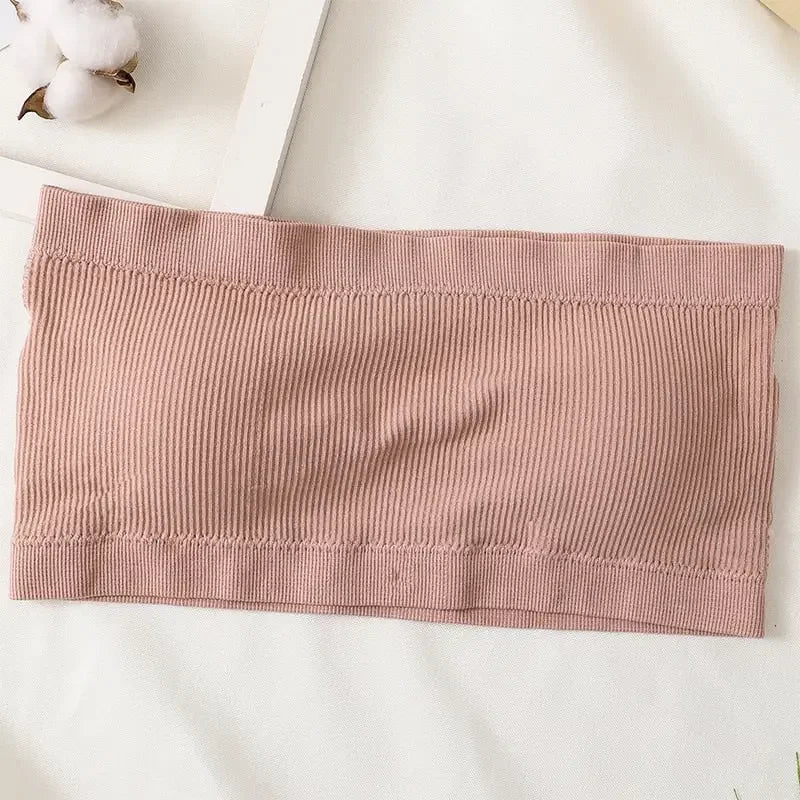 Women Strapless Top Seamless Bra Tube Top Invisible Bras Women's Underwear Sexy Wrap Bras Solid Color Sports Crop Top Bandeau