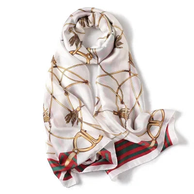 Luxury brand hijab summer women scarves soft long print silk scarves lady shawl and wrap 2022 pashmina bandana beach stoles